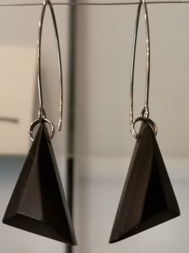 boucles d' oreilles ébène 